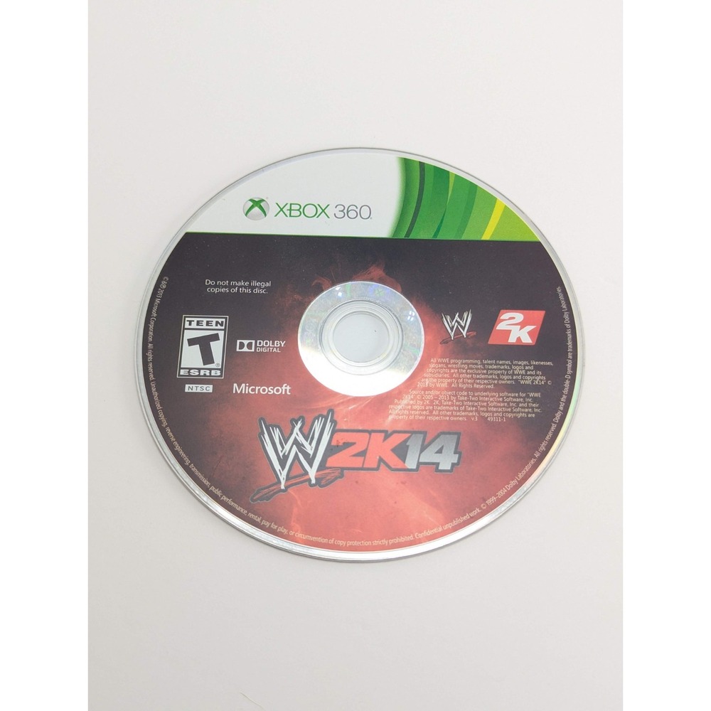 WWE 2K14 - Microsoft Xbox 360 - Game Disc Only !!